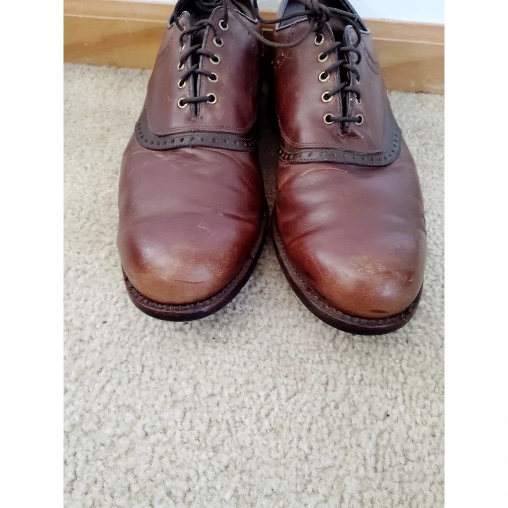 Footjoy Icon Golf Shoes Mens Oxford Wing Tip Cleats 11.5 D Brown Soft Leather***